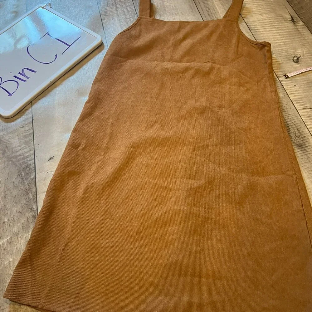 Women's Brown Button-Front Mini Dress